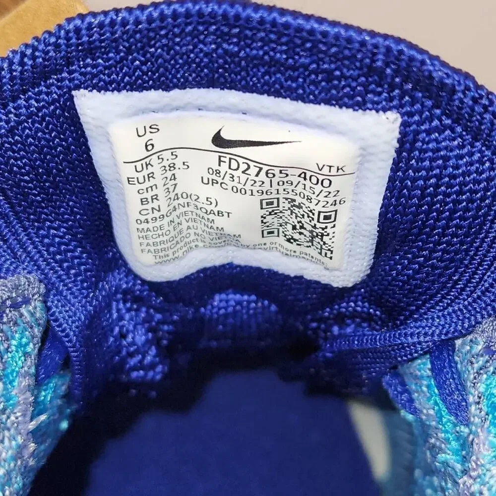 Nike Air Max Flyknit Racer Royal Blue Algae New With Tag Mens Size 6 FD2765-400